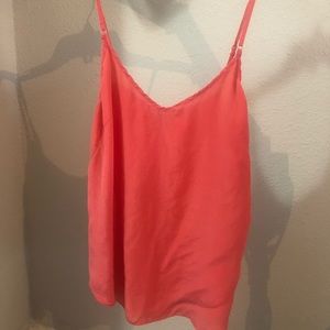 WILFRED 100% silk sleeveless orange top